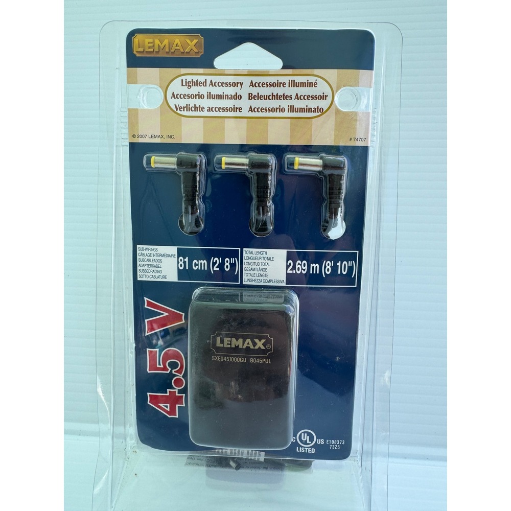 Lemax 4.5V 3-Output Power Adapter 74707 Village Lighted Accessory New 2007
